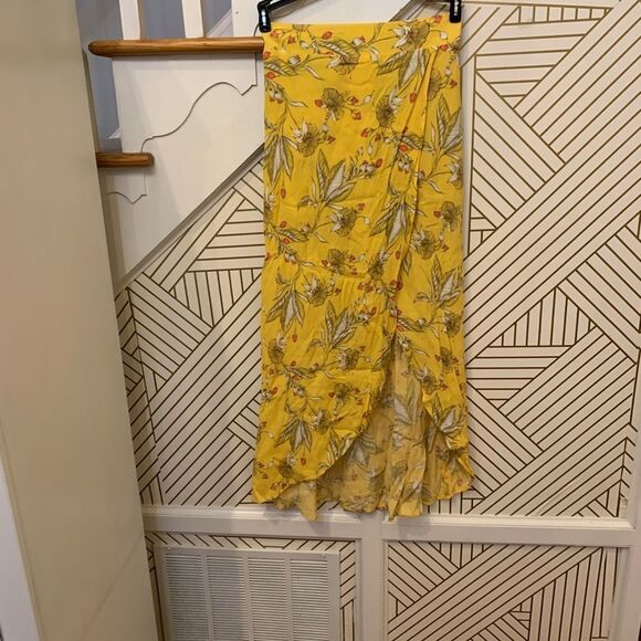 Express Floral Boho Wrap Maxi Skirt Yellow - Picture 5 of 9